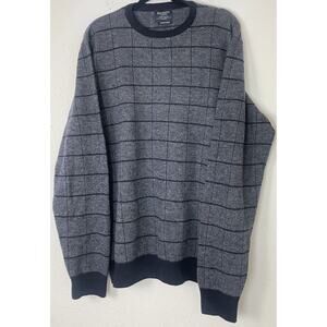 Hackett Italy Men Stripped Cashmere Merino Wool Mix Crew Neck Jumper Sweater XL